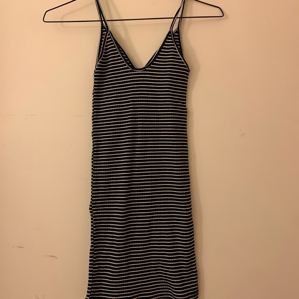 Striped Ribbed Body-con Dress - Picture 2 of 3